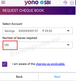 SBI Cheque Book Request Online