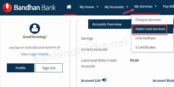  Generate Bandhan Bank ATM PIN Online