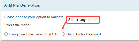 SBI ATM PIN Online