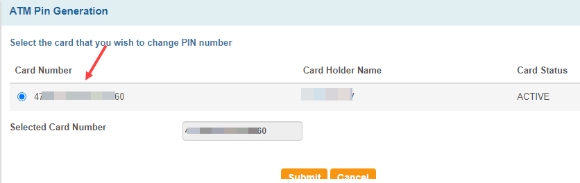 SBI ATM PIN Online