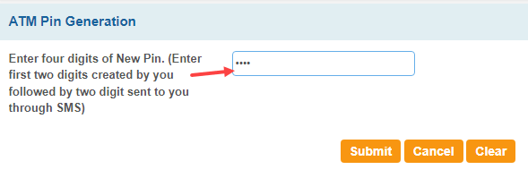 SBI ATM PIN Online