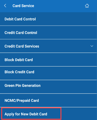 Request New Central Bank of India Debit Card Online