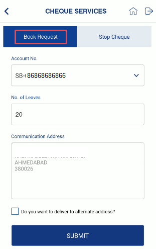 Indian Bank Cheque Book Online