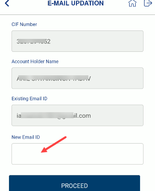 Change/Update Indian Bank email ID Online