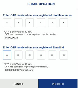 Change/Update Indian Bank email ID Online