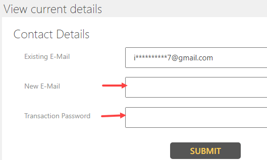 Change/Update Indian Bank email ID Online