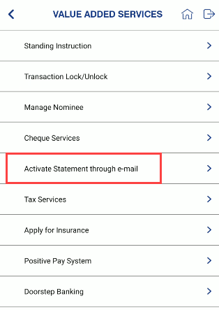 Activate Email Statement for Indian Bank Account