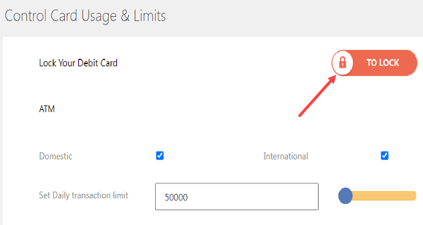 On/Off Indian Bank Debit Card