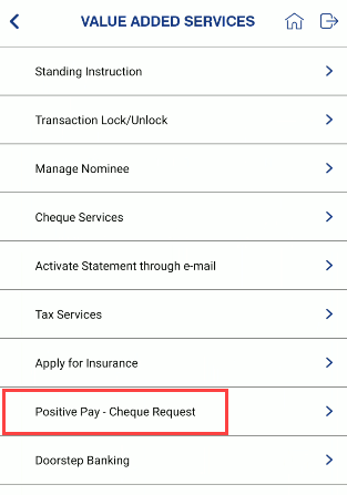 Submit Indian Bank Cheque Details To Positive Pay System Online