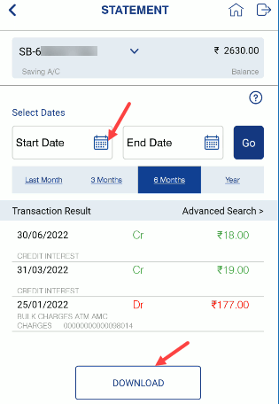 Download Indian Bank PDF Account Statement 