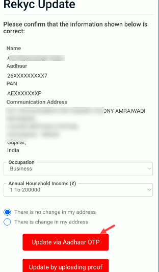 Kotak Bank Re-KYC Online using Mobile Banking