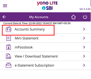 how to check account number and ifsc code in yono sbi