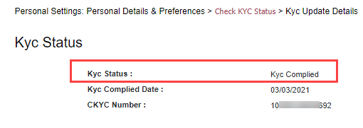Check PNB Bank Account KYC Status Online thru net banking