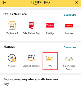 can i use amazon pay balance without kyc