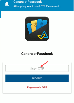 Canara e-Passbook mpassbook
