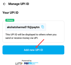 Add New & Change UPI in Paytm