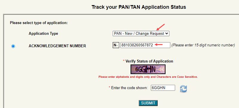 track pan number by name and dob