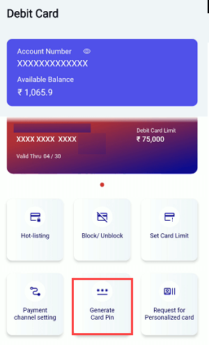 Union Bank of India ATM PIN Generation Online