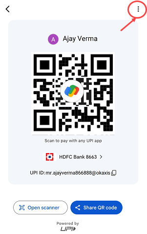 Generate Google Pay (Gpay) Temporary Dynamic QR Code and set Custom Amount 