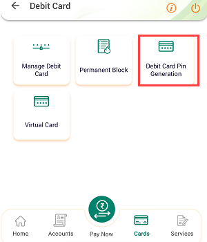 Generate IDBI Debit Card ATM PIN on Mobile Banking