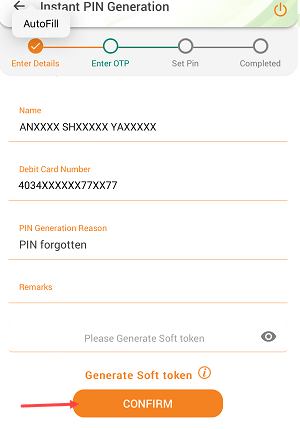 Generate IDBI Debit Card ATM PIN on Mobile Banking