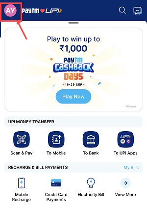 adding a Central Bank of India bank account to Paytm using a debit card
