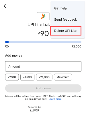 Deleting or Closing Google Pay-Upi Lite and Withdraw Money