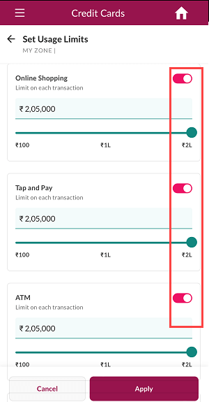 Block Unblock Axis Bank Credit Card