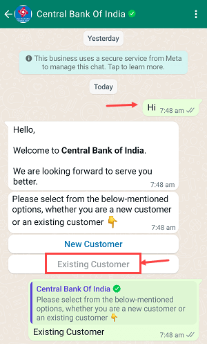 Central Bank of India CIF Number