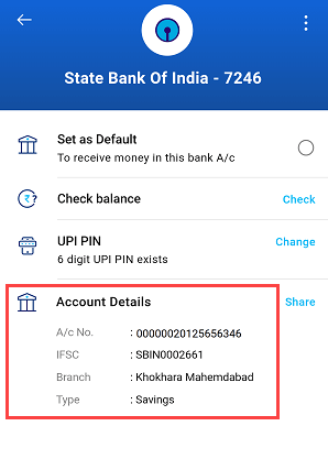 Check SBI Account number