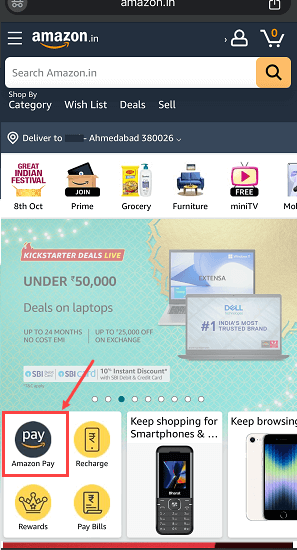 Track amazon Pay ICICI Credit card status