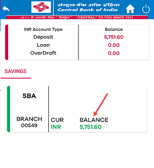 Central Bank of India check balance online