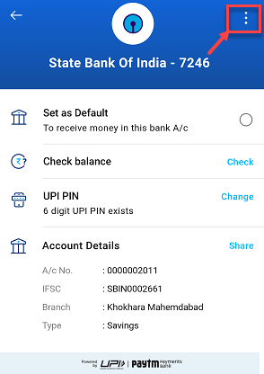 Unlink Bank Account Paytm