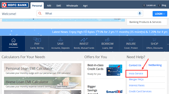 Change HDFC Bank Account Registered Mobile Number Online 