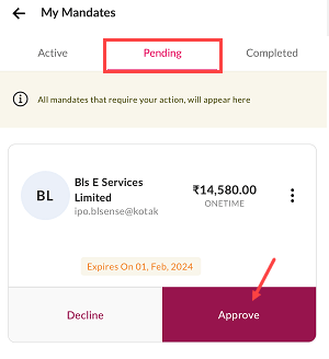 Accept IPO Mandate Request on Axis Mobile Banking