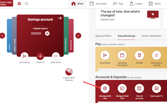 Check IDFC First Bank Debit Card Number, Expiry & CVV Online