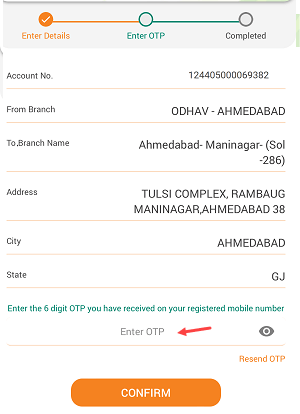 Change your IDBI Bank Account Branch Online 