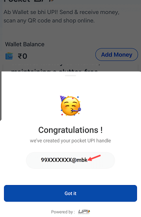 Activate MobiKwik Pocket UPI Online 