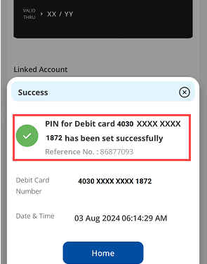 Create Indian Bank ATM PIN on IndSMART Mobile