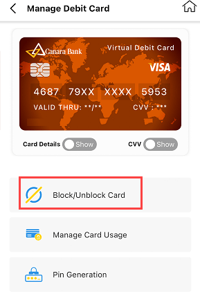 Permanently Block Your Canara Bank ATM/Debit Card