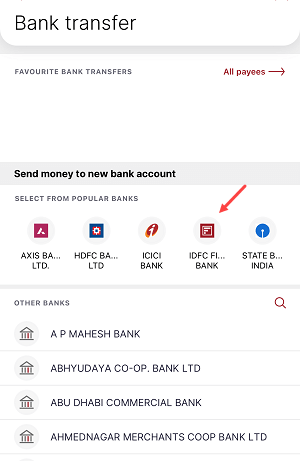 Adding the Payee to Your IDFC First Bank Account