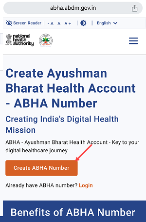 Create and Download Abha Card Online