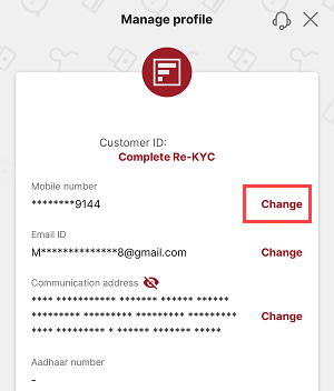 Update IDFC First Account Mobile Number