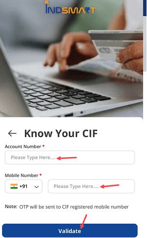 Check Indian Bank Account CIF Number Online