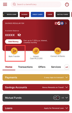 Adding the Payee to Your IDFC First Bank Account
