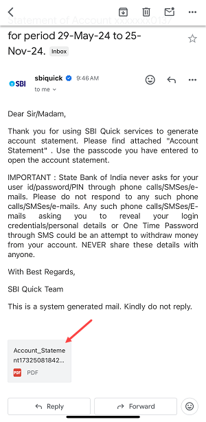 Download 6 Months SBI Statement