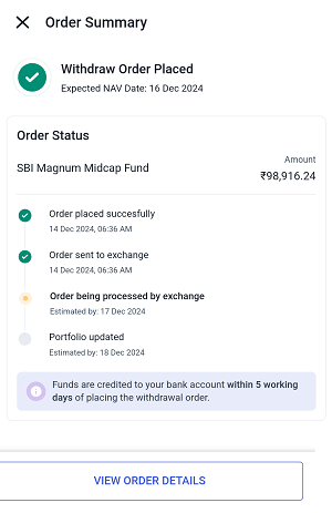 Withdraw Mutual Funds from Angel One Demat Account