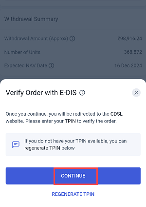 Withdraw Mutual Funds from Angel One Demat Account