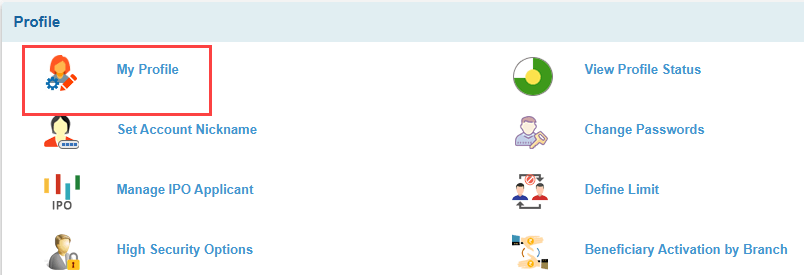 Register/Update Email ID in SBI Net Banking